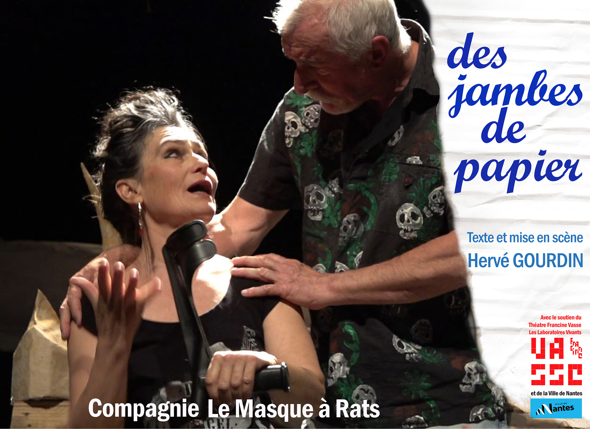 affiche des jambes de papier