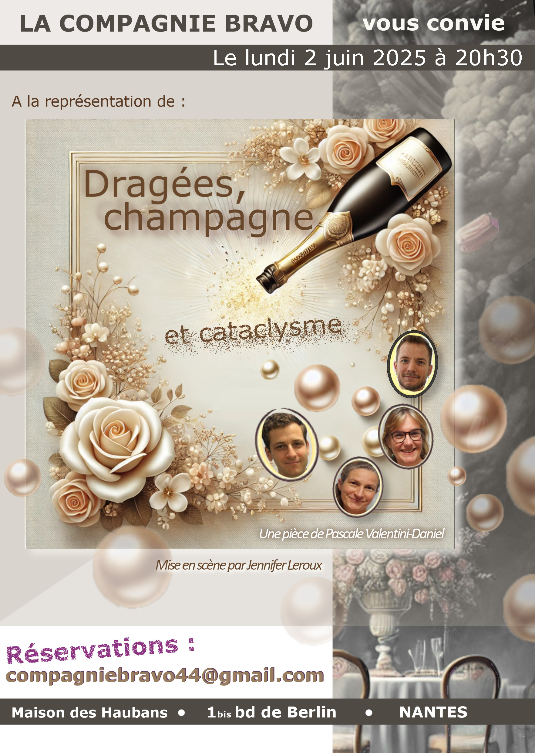 Affiche Dragées champagne et cataclysme
