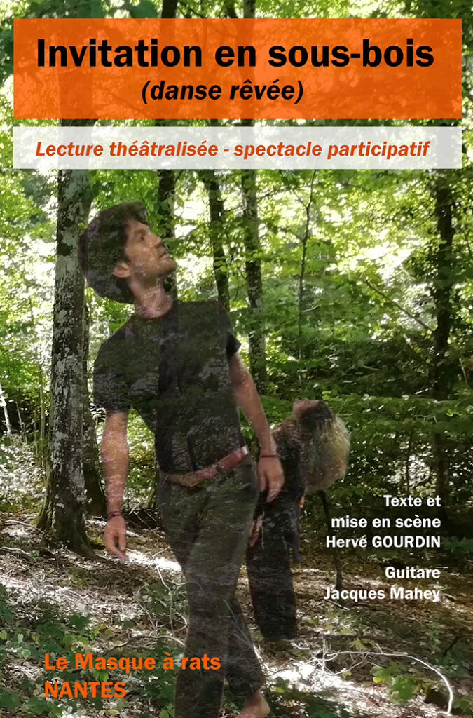 Affiche invitation en sous bois Le masque à rats